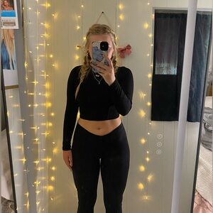 black corset long sleeve top!